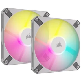 Corsair AF Slim Series 120mm RGB biela 2ks / Fluid Dynamic Bearing / 600-2000 RPM / 56.3 CFM / 4-pin (CO-9050165-WW)