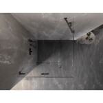 MEXEN/S - Lunar-F sprchovací kút skladacie dvere ľavá 100 x 100, transparent, grafit kartáčovaná 836-100-100-66-00-L