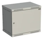 Solarix SENSA-9U-64-21-G / Rozvádzač nástenný / 9U / 400 mm / dvere plech / RAL 7035 (83000082L)