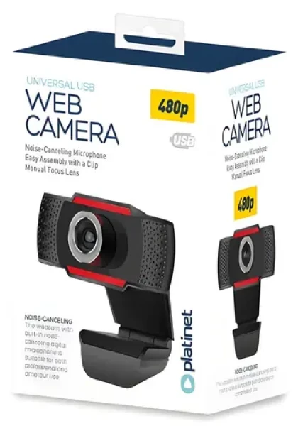 Platinet Web Cam 480p / Webkamera / Vstavaný mikrofón (45489)