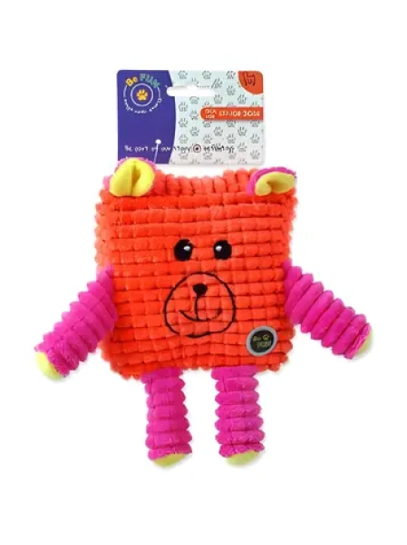 BeFun Calypso štvorec oranžová / Hračka pre psov / fleece / senior / 12,5 cm