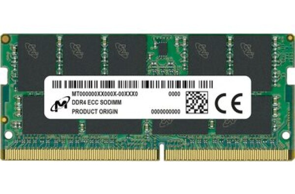 Micron 16GB (1x16GB) 3200MHz ECC/DDR4/SO-DIMM/CL22/1.2V (MTA9ASF2G72HZ-3G2R)