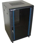 Xtendlan 32U/600x800 stojanový čierny / Rozvádzač / 19" / sklenené dvere / perforovaný chrbát (TELCO-32U-68-BLACK-S)