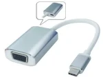 PremiumCord Prevodník USB-C na VGA / Redukcia / Full HD 1080p / hliníkové puzdro (8592220014803)
