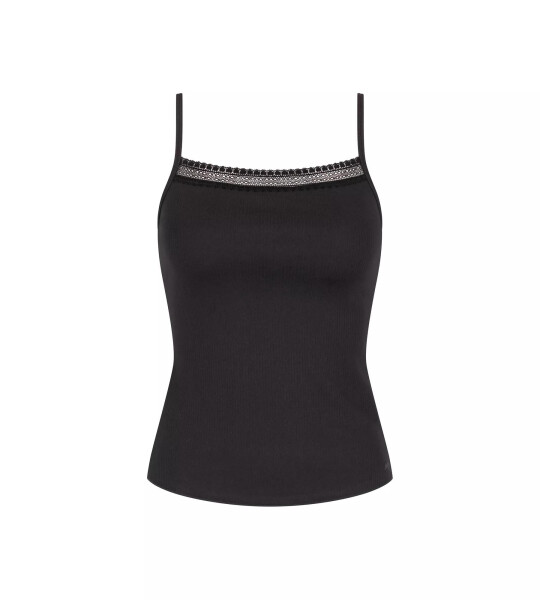 Dámske tričko GO Ribbed Spaghetti Top BLACK BLACK 0004 SLOGGI BLACK