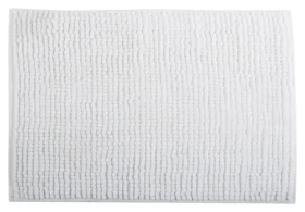MSV CHENILLE biela / Kúpeľňová predložka / mikrovlákno / protišmyková / 50 x 80 cm