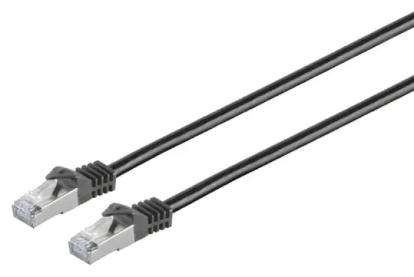 MicroConnect CAT7 S/FTP čierna / Sieťový kábel / 1 m / RJ-45 (SFTP701S)