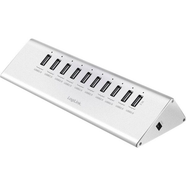 LogiLink UA0226 10 portů USB 2.0 hub strieborná; UA0226