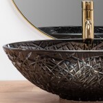 REA - Umývadlo na dosku FROST BLACK REA-U5071