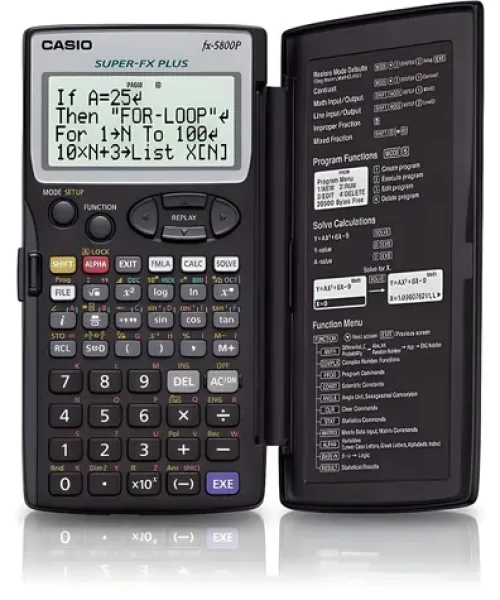 Casio FX 5800 P / Vedecká kalkulačka / programovateľná / 664 funkcií / 128 rovníc / 28KB RAM (FX-5800P)