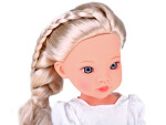 Mamido Lovely Girl Roztomilá bábika v bielych šatách s modrou mašľou 33 cm