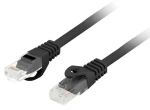 Lanberg CAT6 čierna / Patch kábel / UTP / 0,5 m / LSZH / CU / Fluke Passed (PCU6-10CU-0050-BK)