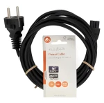 Nedis Napájací kábel Schuko - IEC-320-C5 čierna / Napájací kábel / trojlístok / 10 A / 3 m (CEGL10130BK30)