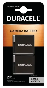 Duracell pre GoPro Hero5/6/7 čierna / Náhradné batérie / Li- ION / 1250mAh / 4Wh (DRGOPROH5-X2)