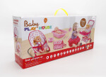 Mamido Mamido Detská súprava pre bábiku 13v1 - kočík, vanička, jedálenský pultík, nosič a doplnky na starostlivosť o bábiku