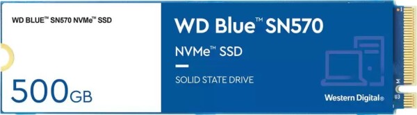 WD Blue SN570 500GB M.2 2280 PCI-E x4 Gen3 NVMe (WDS500G3B0C)