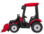 Mamido Detský elektrický traktor MEGA D68 24V s prívesom červený
