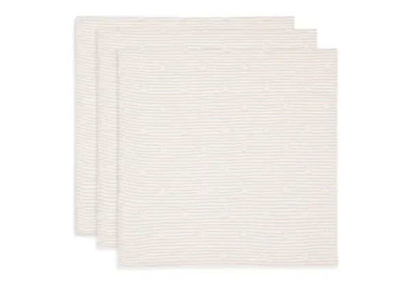 Jollein Plienky 3 ks 70x70 cm Miffy Stripe Biscuit / Rozmery 70 x 70 cm / 3 ks (535-851-68007)