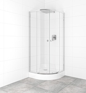 SAT - Set sprchovacieho kúta a vaničky, štvrťkruh 80x80 cm Multi Basic SIKOBKMUS80CRT SIKOBKMUS80CRT