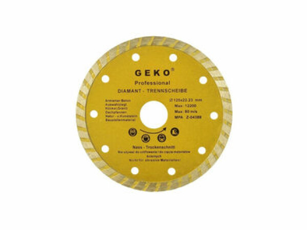 GEKO G00261 / Rezný kotúč diamantový Turbo / 125 x 8 x 22.2 mm (G00261)