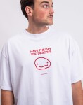 Monkey Studios Tričko Have The Day You Deserve? white/red L