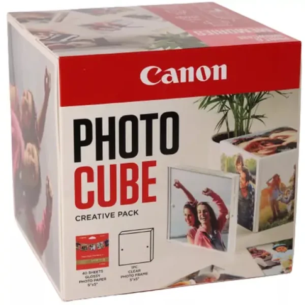 Canon PP-201 Photo Cube Creative Pack biela/ružová / Fotopapier / lesklý / 13x13 cm / 40 ks (2311B075)