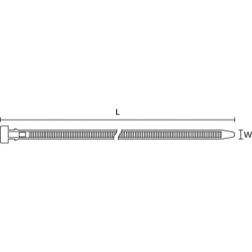 HellermannTyton 132-20360, CT203-PA66HS-BK, sťahovacie pásky, 7.60 mm, 200 mm, čierna, s rozpernou kotvou, žiarovo stabilizované, 50 ks; 132-20360