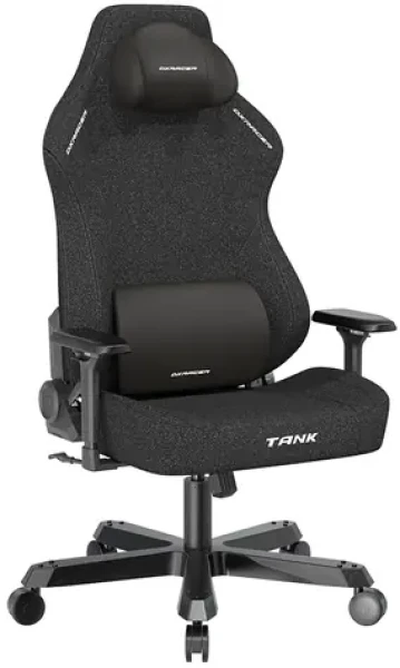 DXRacer TANK Herná stolička čierna / látka / výška postavy: 165-200 cm / nosnosť: 180 kg / kolieska (1055119)
