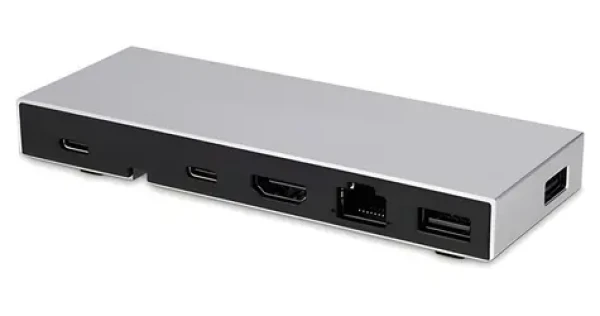 LMP USB-C Compact Dock 2 strieborná / Dokovacia stanica / hliníkové telo (24879)