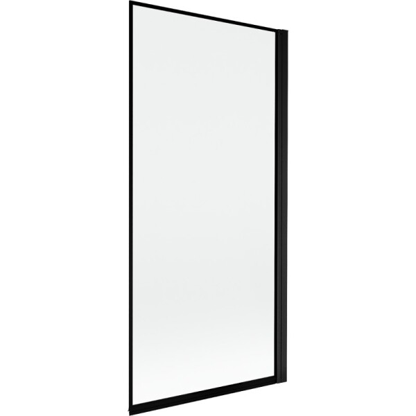 MEXEN - MIST vaňová zástena 90x150 cm 6mm 1-s, čierna, okraj, pravá 8A9-090-001-70-70-P