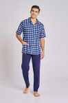 Taro Sammuel 3184 pánske pyžamo w/r 3XL-4XL modrá 3xl