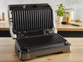 TEFAL OptiGrill 2in1 GC773D nerezová / Kontaktný gril / 2100 W / 9 programov / gril. plocha 600 cm2 (GC773D10)