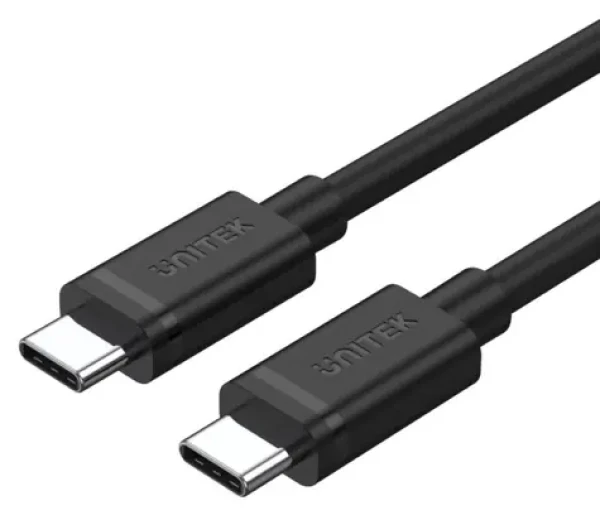 Unitek Y-C477BK01-2M čierna / Kábel / USB-C - USB-C / USB 3.2 Gen 1 / 5 Gbit / s / 60 W (Y-C477BK01-2M)