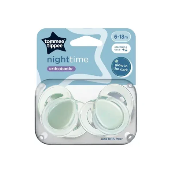 Tommee Tippee Cumlík C2N silikón Night 2ks | 6 - 18 mesiacov (433362TT)