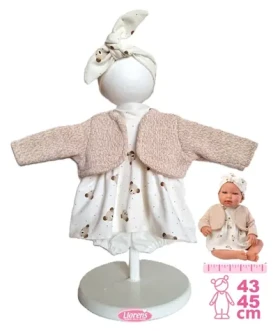 Llorens M844-010 oblečok pre bábiku bábätko NEW BORN veľkosti 43-45 cm