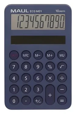 Maul ECO MD 1 svetlo modrá / Kalkulačka / desaťmiestna / solárne napájanie (7275034)