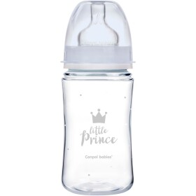 Canpol babies Fľaša so širokým hrdlom Royal Baby 240 ml modrá