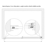 H K - Posuvné sprchové dvere DIAMOND FROST 156-160x195cm, ľavý variant SE-DIAMONDFROSTL160SET