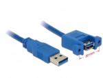 DeLock kábel USB 3.0 Type-A samec gt; USB 3.0 Type-A samica priskrutkovateľná / 1 m (85112)