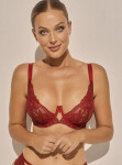 Mäkká podprsenka Kinga SC-1148 Cherry kaštanové 80F