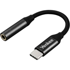 YENKEE YTC 102 Redukcia USB-C (M) na Jack 3.5mm (F) 6.5 cm čierna (8590669303663)
