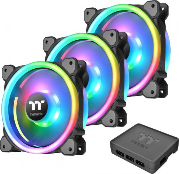 THERMALTAKE Riing Trio 12 LED RGB TT Premium Edition (3ks) / ventilátor / 120 x 120 x 25 mm / 1500 RPM / 25.2 dB (CL-F072-PL12SW-A)