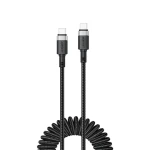 Acefast C14-03 čierna / Kábel / USB-C - USB-C / pružinový / 480 Mbit/s / 1,2 m / 3 A