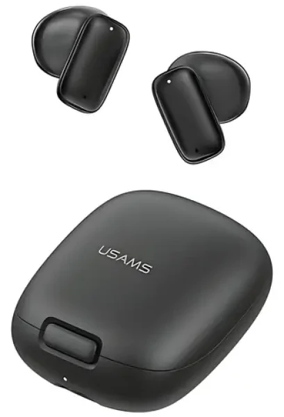 USAMS ID25 čierna / TWS slúchadlá do uší / Bluetooth 5.3 / dotykové ovládanie (BHUID01)