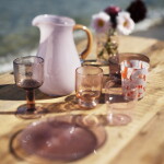 MADAM STOLTZ Pohár Hammered Light Peach 200 ml