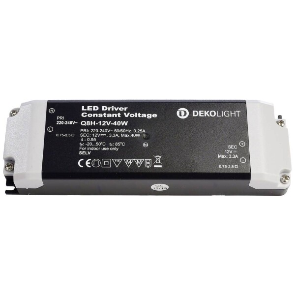 Deko Light BASIC, CV, Q8H-12-40W LED driver konštantné napätie 40 W 0 mA - 3.3 A 12 V; 862162