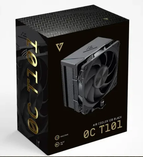 Modecom Volcano 0C T101 čierna / Chladič CPU / 4X heatpipe / 120mm vetrák PWM / TDP 190W (MC-C-T101-AS0-B)
