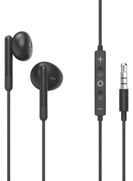 HAMA Noble čierna / Slúchadlá do uší - štuple / mikrofón / 3,5 mm jack / 1,2 m