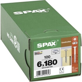 SPAX R 88193 m.Spitze/T-STAR 0251010601805 skrutka do dreva 6 mm 180 mm T-STAR plus ocel WIROX 100 ks; 0251010601805