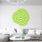 Veselá Stena Samolepka Abstraktná špirála Farba: černá, Veľkosť: 60 x 60 cm